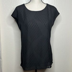 Tahari black detailed pattern Blouse